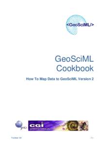 GeoSciML Cookbook How To Map Data to GeoSciML Version 2 Version 1.0