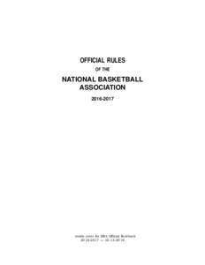 OFFICIAL RULES OF THE NATIONAL BASKETBALL ASSOCIATION