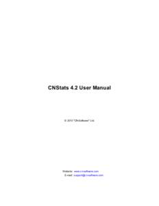 CNStats 4.2 User Manual  © 2010 