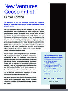 GPI Advert - New Venture Geoscientist