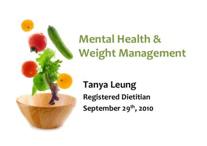 Weight management on psychiatric medication