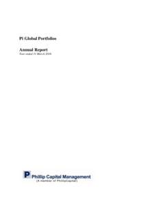 Pi Global Portfolios Annual Report Year ended 31 March 2016 Contents