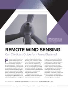 Figure 1: Wind turbine with a cup anemometer on top of the nacelle. The measurement is disturbed by the blades and the wind velocity is not known in advance.