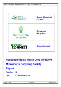 KMC – Household Bulky Waste Drop Off EventSeptKiama Municipal Council  Renewable