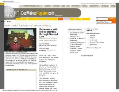 DesMoinesRegister.com  ZOOM site map customer service contact us subscribe now place an ad