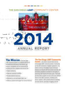 The San Diego LGBT Community CenterAnnual Report  The Mission of The San Diego