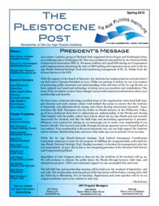 The Pleistocene Post Spring 2012