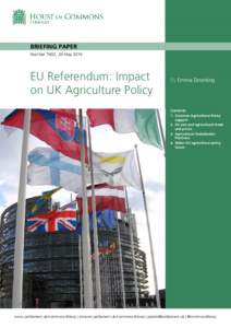 EU Referendum: Impact on UK Agriculture Policy