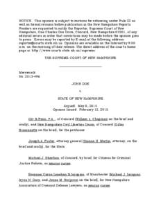 NOTICE: This opinion is subject to motions for rehearing under Rule 22 as well as formal revision before publication in the New Hampshire Reports. Readers are requested to notify the Reporter, Supreme Court of New Hampsh