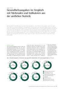 Janika Weigel  Gesundheitsausgaben im Vergleich mit Merkmalen und Indikatoren aus der amtlichen Statistik