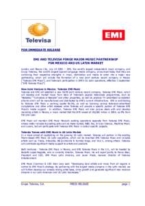 Microsoft Word - Televisa-EMI-Press Release-FINAL.doc
