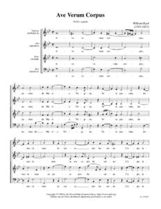 Ave Verum Corpus SATB a cappella 1 Soprano (SUPERIUS)