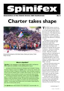 Spinifex Newsletter of the Global Greens 2001 Conference No 4  Charter takes shape