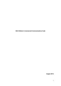 BAI Children’s Commercial Communications Code  August[removed]