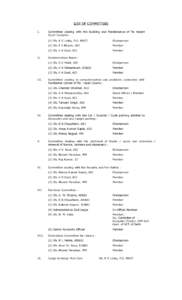LIST OF COMMITTEES I. II.  III.