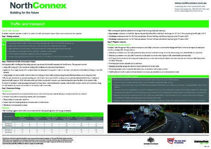 www.northconnex.com.au  Building for the future Traffic and transport How is traffic assessed?