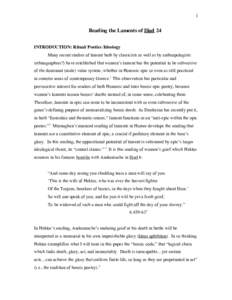 Microsoft Word - Perkell, Reading Laments of Iliad 24.doc