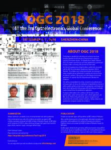 OGCthe 3rd Optoelectronics Global Conference SEPTEMBER 4- 7 , 2018  SHENZHEN•CHINA