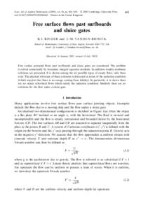 c 2005 Cambridge University Press Euro. Jnl of Applied Mathematics (2005), vol. 16, pp. 601–619. ! doi:S0956792505006443 Printed in the United Kingdom 601