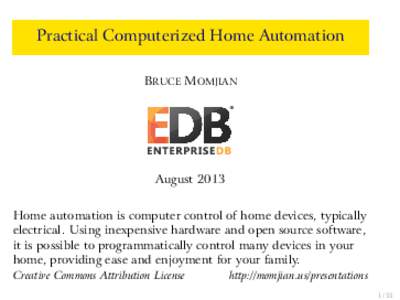 Practical Computerized Home Automation