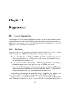 Chapter 11  RegressionLinear Regression