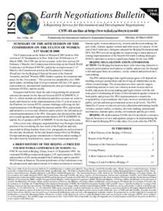 Earth Negotiations Bulletin  CSW-44 FINAL