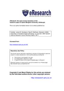 Microsoft Word - Scobbie_et_al WP7 Scottish English Acquisition.doc