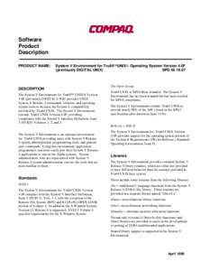 Unix / IEEE standards / System V / Mach / Tru64 UNIX / Single UNIX Specification / POSIX / Berkeley Software Distribution / Tput / Software / Computing / Computer architecture