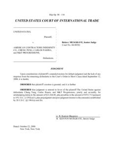 Slip Op[removed]UNITED STATES COURT OF INTERNATIONAL TRADE : : :