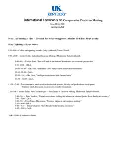 Microsoft Word - Annual Conference in Comparative Decision Making Studies.doc