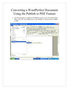 How to Convert a WordPerfect or Word Document into PDF