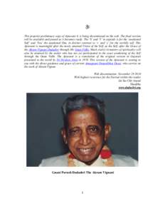  This preprint preliminary copy of Aptavani 4, is being disseminated on the web. The final version will be available and posted as it becomes ready. The ‘S’ and ‘Y’ in capitals is for the ‘awakened Self’ a