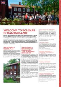 World heritage site ”Gästgivars” in Vallsta  WELCOME TO BOLLNÄS IN HÄLSINGLAND! Bollnäs – the municipality in the centre of the cultural countryside of Hälsingland with 26,500 inhabitants has all the convenien