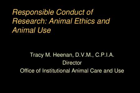 ANIMAL RESEARCH: Inception, Misconceptions, Trends