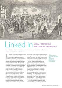 Linked in  Social Networking Nineteenth-century Style  Kate Nielsen Matthew reveals that social networking in Australia