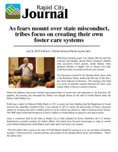 RCJ - As fears mount over state misconduct, tribes focus on creating their own foster care system
