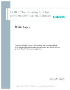 LSAR - the mising link for performance-based logistics white paper