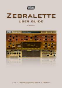 Zebralette user guide for version 2.7 u-he