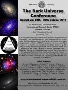 Heidelberg  University The Dark Universe Conference