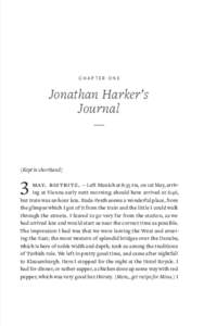 CHAPTER ONE  Jonathan Harker’s Journal  (Kept in shorthand)