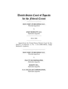 United States Court of Appeals for the Federal Circuit ______________________ EON CORP. IP HOLDINGS LLC, Plaintiff-Appellant