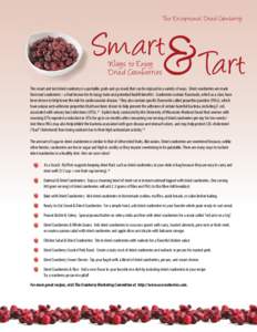 The Exceptional Dried Cranberry  &Tart Smart Ways to Enjoy