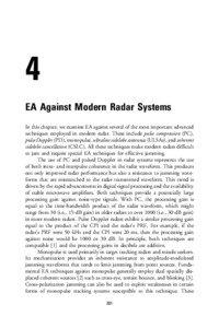 4 EA Against Modern Radar Systems In this chapter, we examine EA against several of the most important advanced