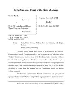 Alaska Supreme Court Published Order sp-ord0088