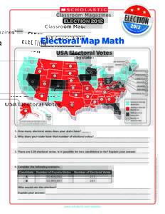 Classroom Magazines  E L EC T I O N ELECTION 2012 Name: ____________________________________________