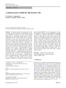Med Biol Eng Comput DOIs11517ORIGINAL ARTICLE  A poisson process model for hip fracture risk