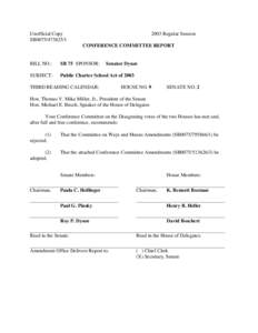 Unofficial Copy SB0075[removed]Regular Session CONFERENCE COMMITTEE REPORT