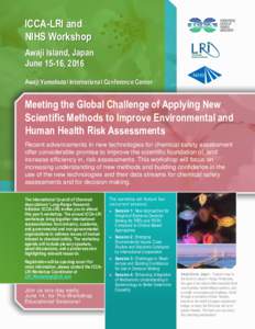 ICCA-LRI and NIHS Workshop Awaji Island, Japan June 15-16, 2016 Awaji Yumebutai International Conference Center