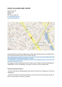 ACCESS TO EuroGOOS AISBL / BELSPO Avenue LouiseBrussels Belgium Tel: + E: 