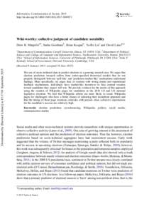 Wiki-worthy: collective judgment of candidate notability